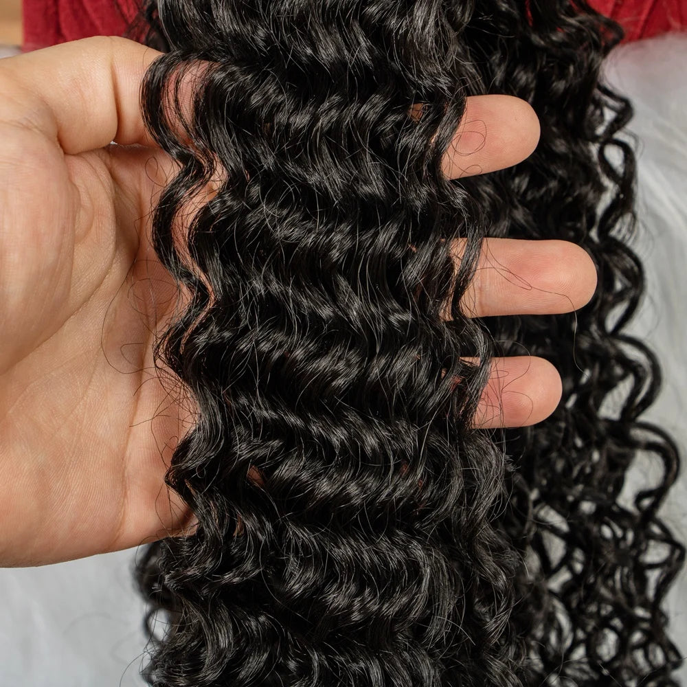 Synthetic Hair Braided Ponytail Lace Front Wigs Kinky Curly Frontal with Baby Hair , Box Braided Wigs
