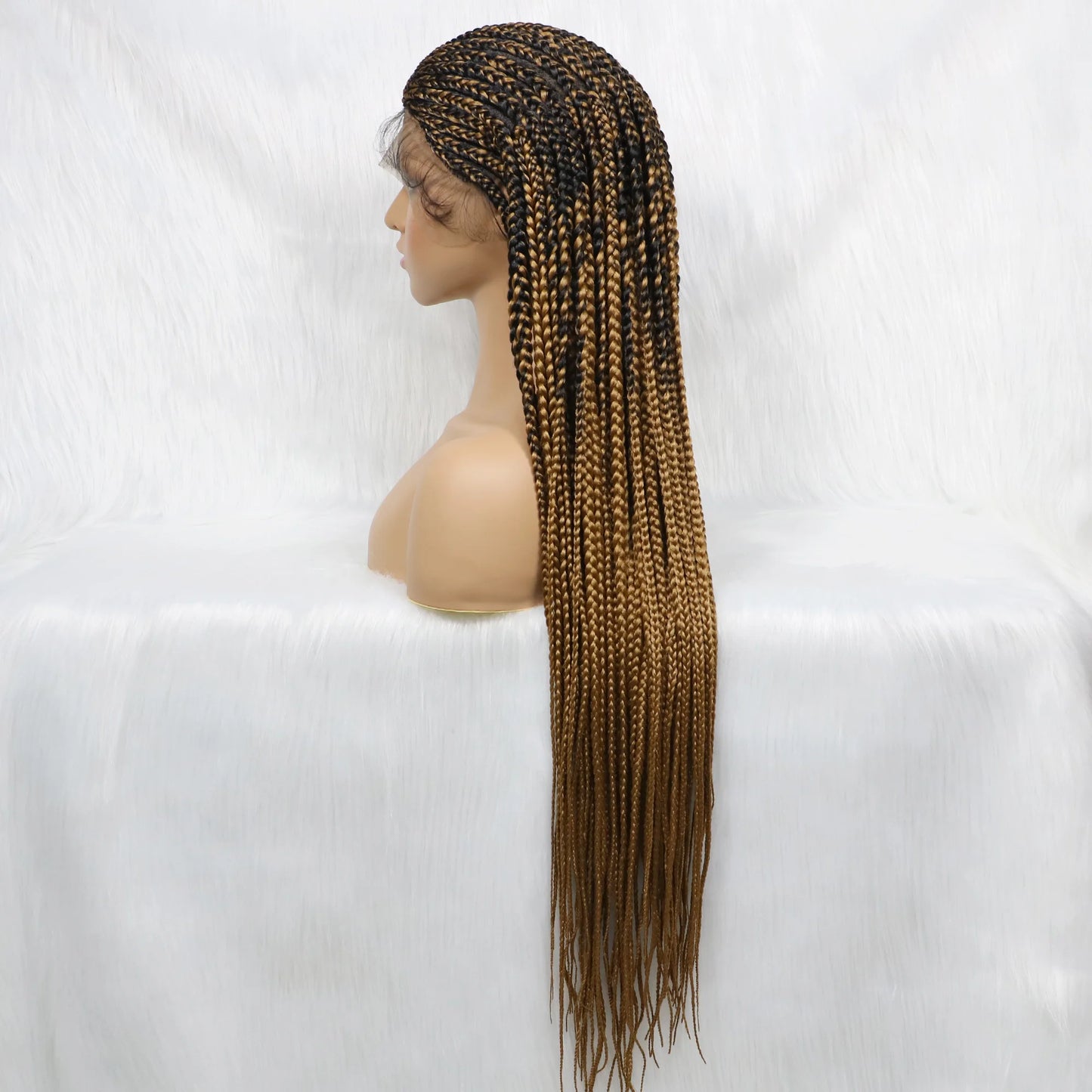 Full Lace Braided Wigs, 36 Inches Synthetic Lace Front Braids Wigs With Baby Hair