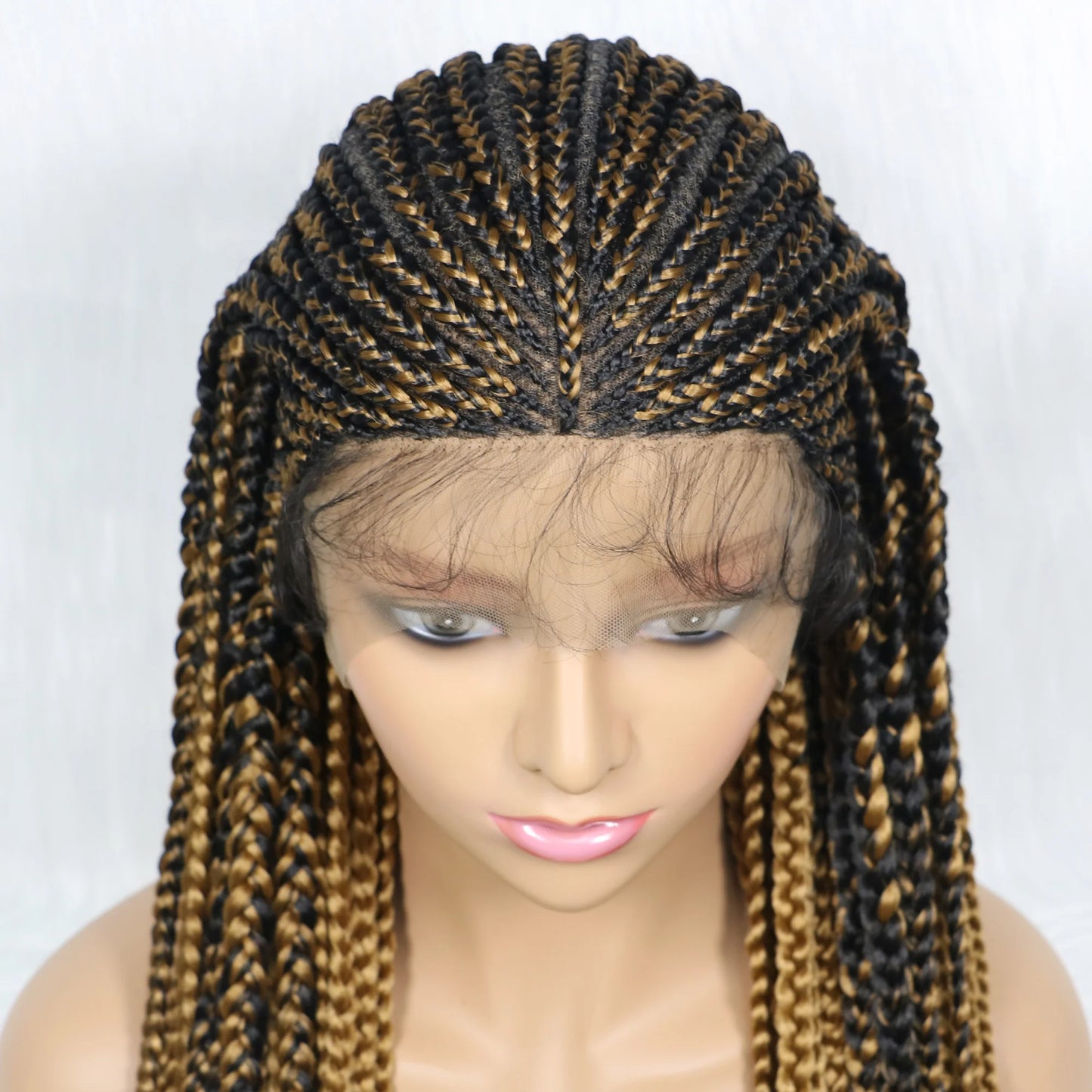 Full Lace Braided Wigs, 36 Inches Synthetic Lace Front Braids Wigs With Baby Hair