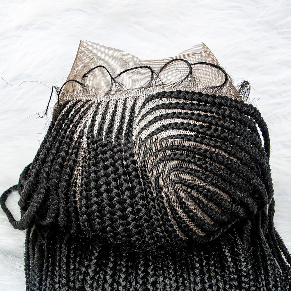 Lace Front Braided 13x6 Lace Front Knotless Box Braids Wig With Baby Hair