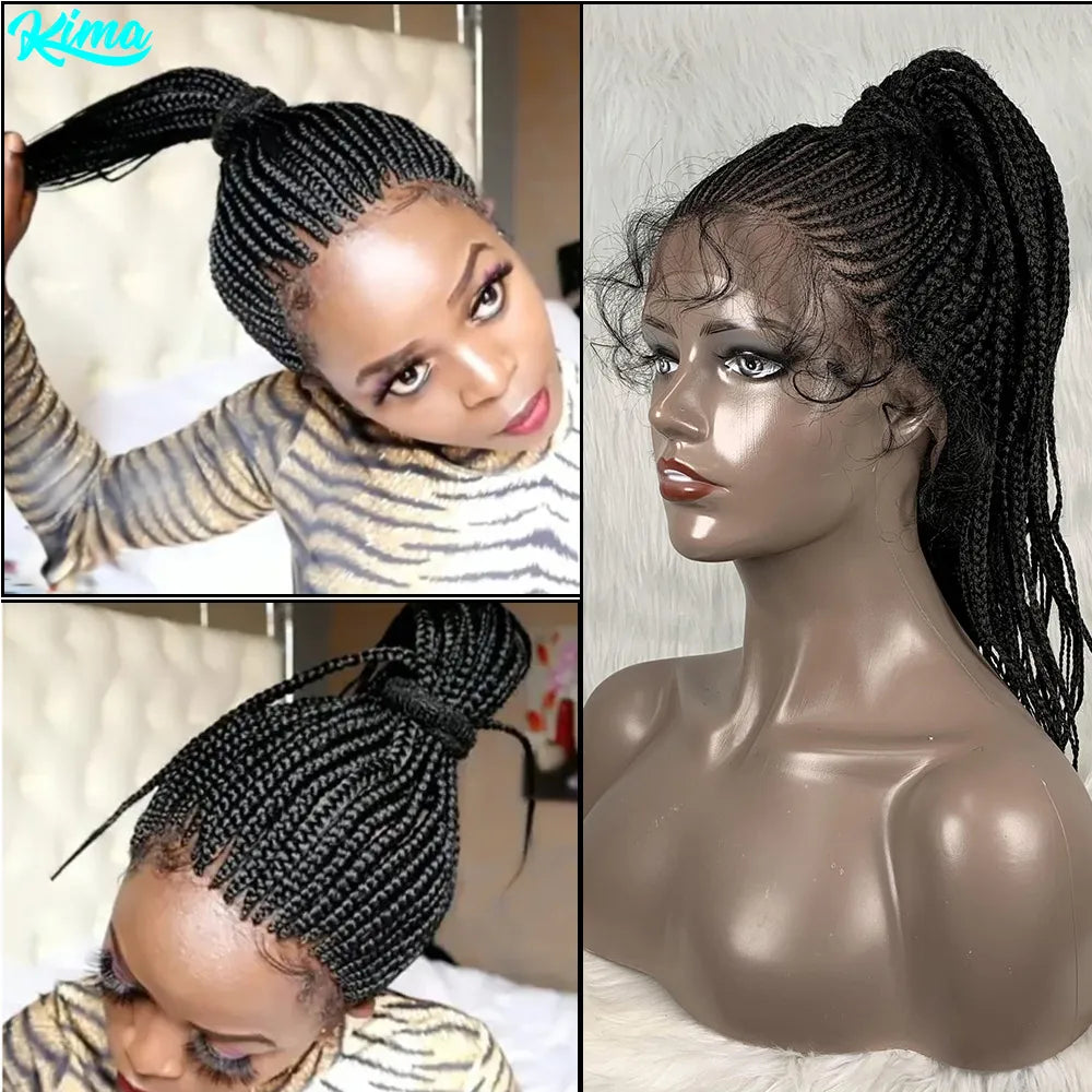 Lace Front Wig, Braided Wig With Baby Hair, 30Inches