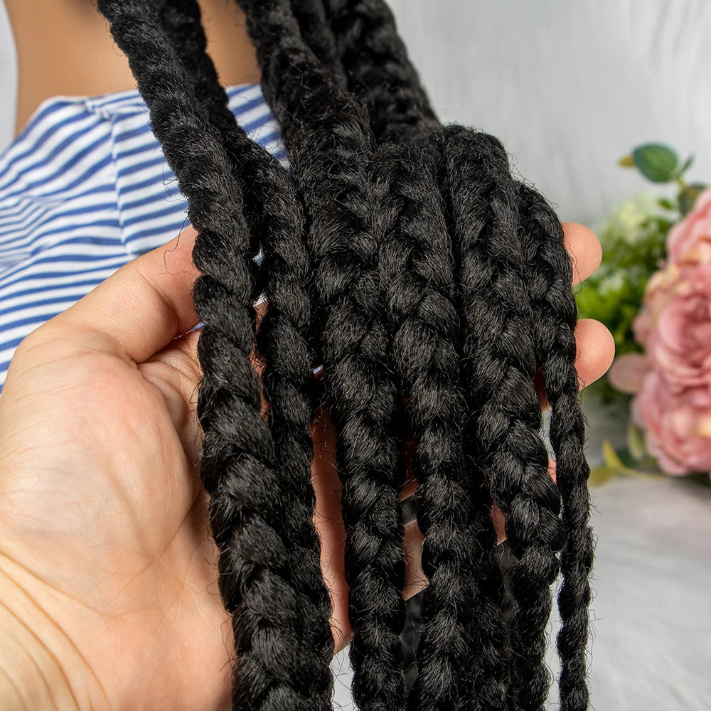 New Arrival Lace Front Wig Braided With Baby Hair 34 inches Braided Full Lace