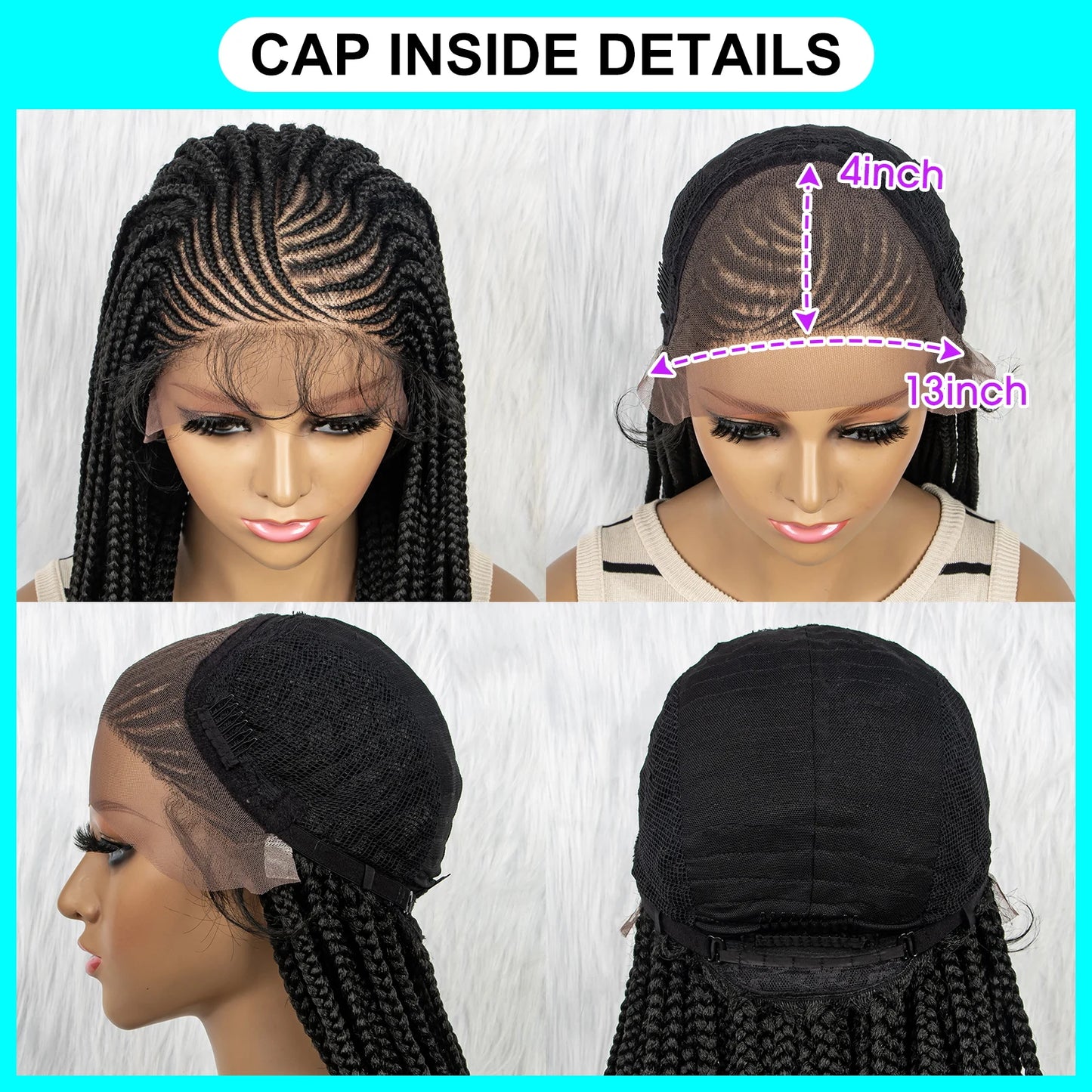 Braided 13x4 HD Lace Front Braided Wig With Baby Hair