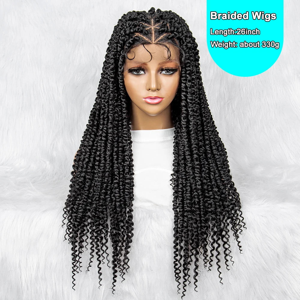 Braid Braiding Hair Knotless Box Braided Wig Full Lace Wig