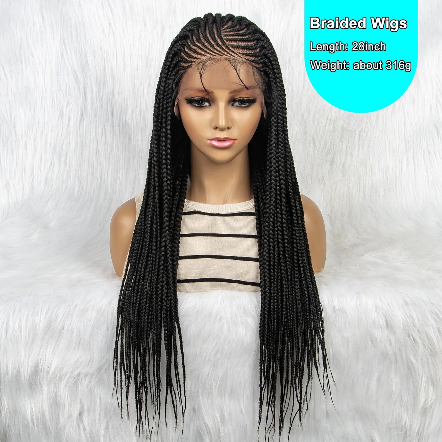 Braided 13x4 HD Lace Front Braided Wig With Baby Hair