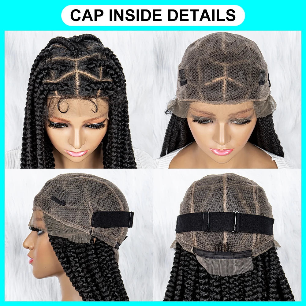 Lace Front Wig Big Knotless Box Braids Wig Full Lace
