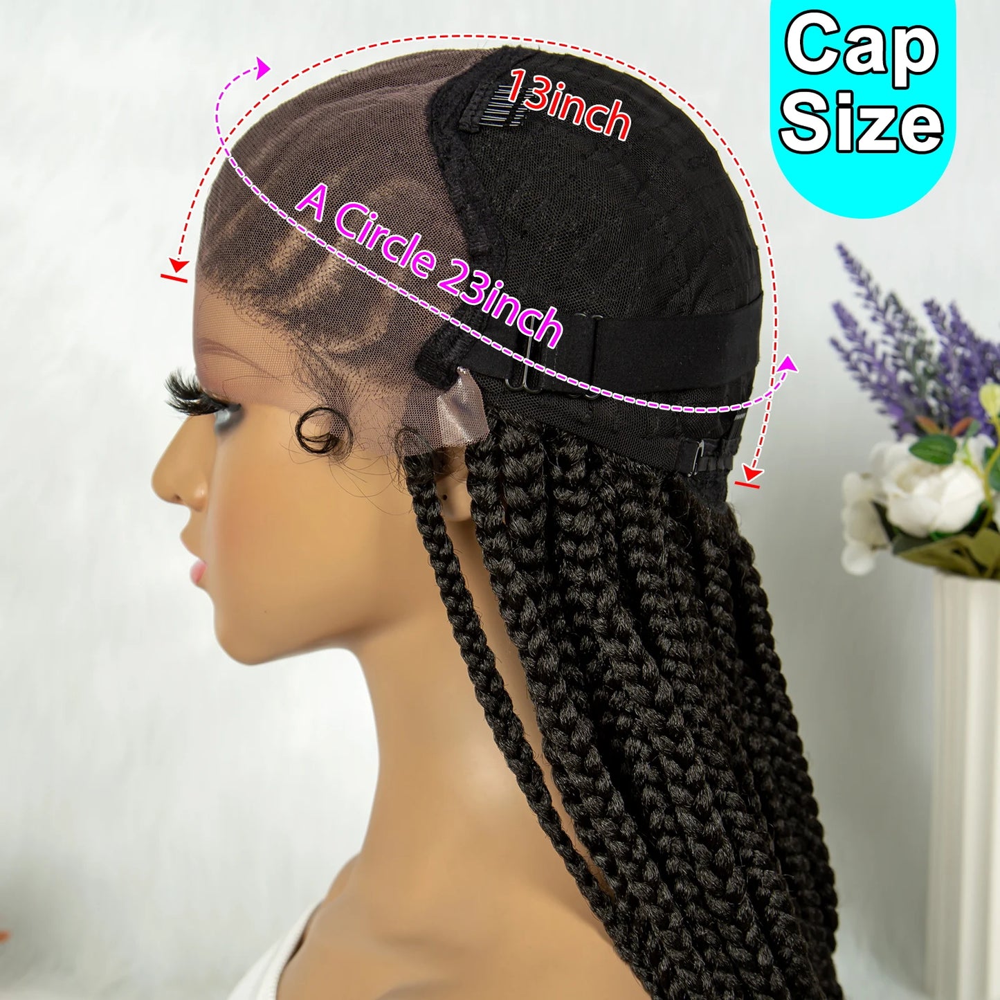 13x6 Lace Front Lace Wigs, Crochet Faux Locs Braided Wigs