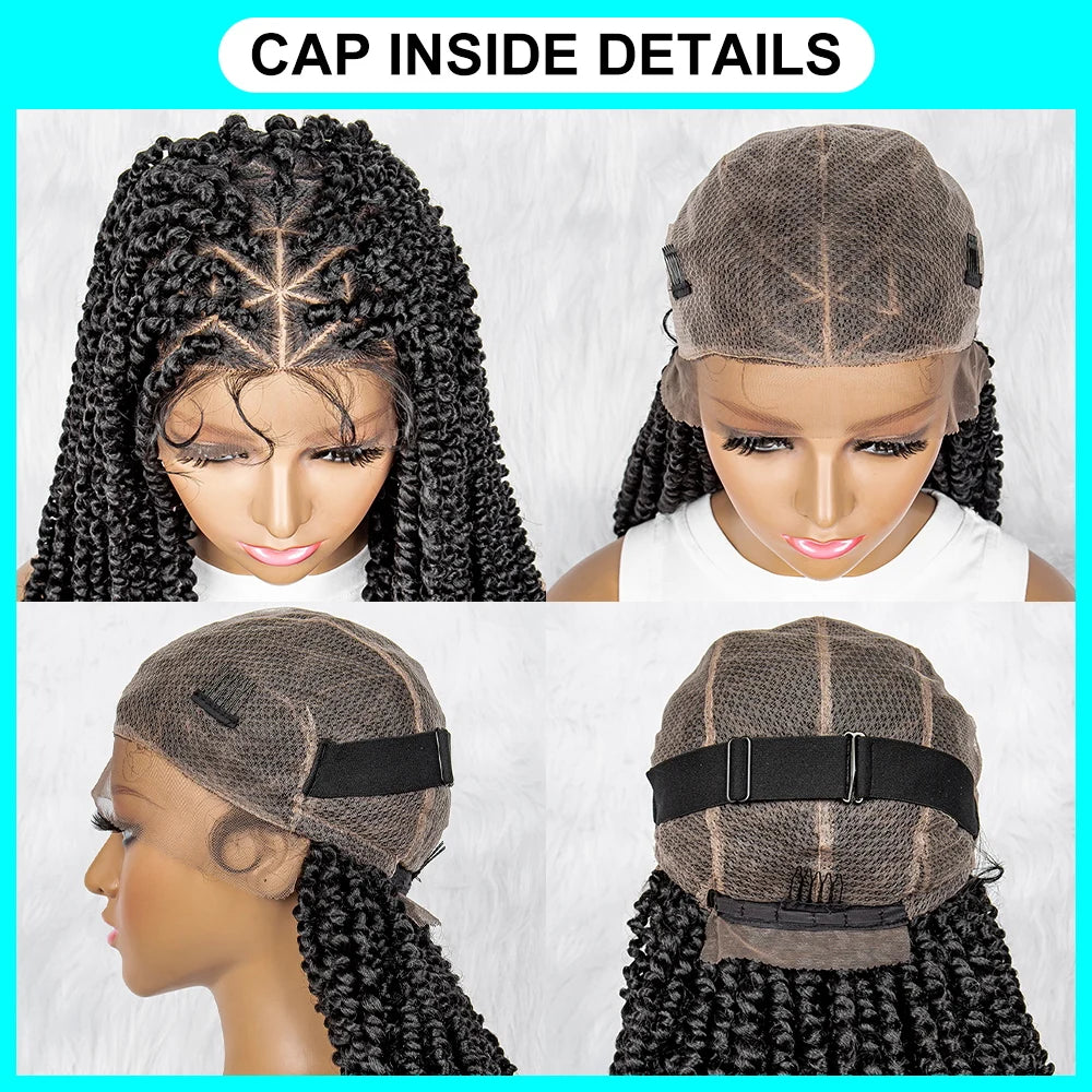 Braid Braiding Hair Knotless Box Braided Wig Full Lace Wig