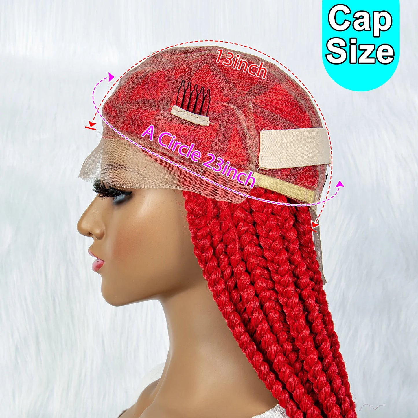 Lace Front Wig Big Knotless Box, Full Lace Cornrow Braided Wigs
