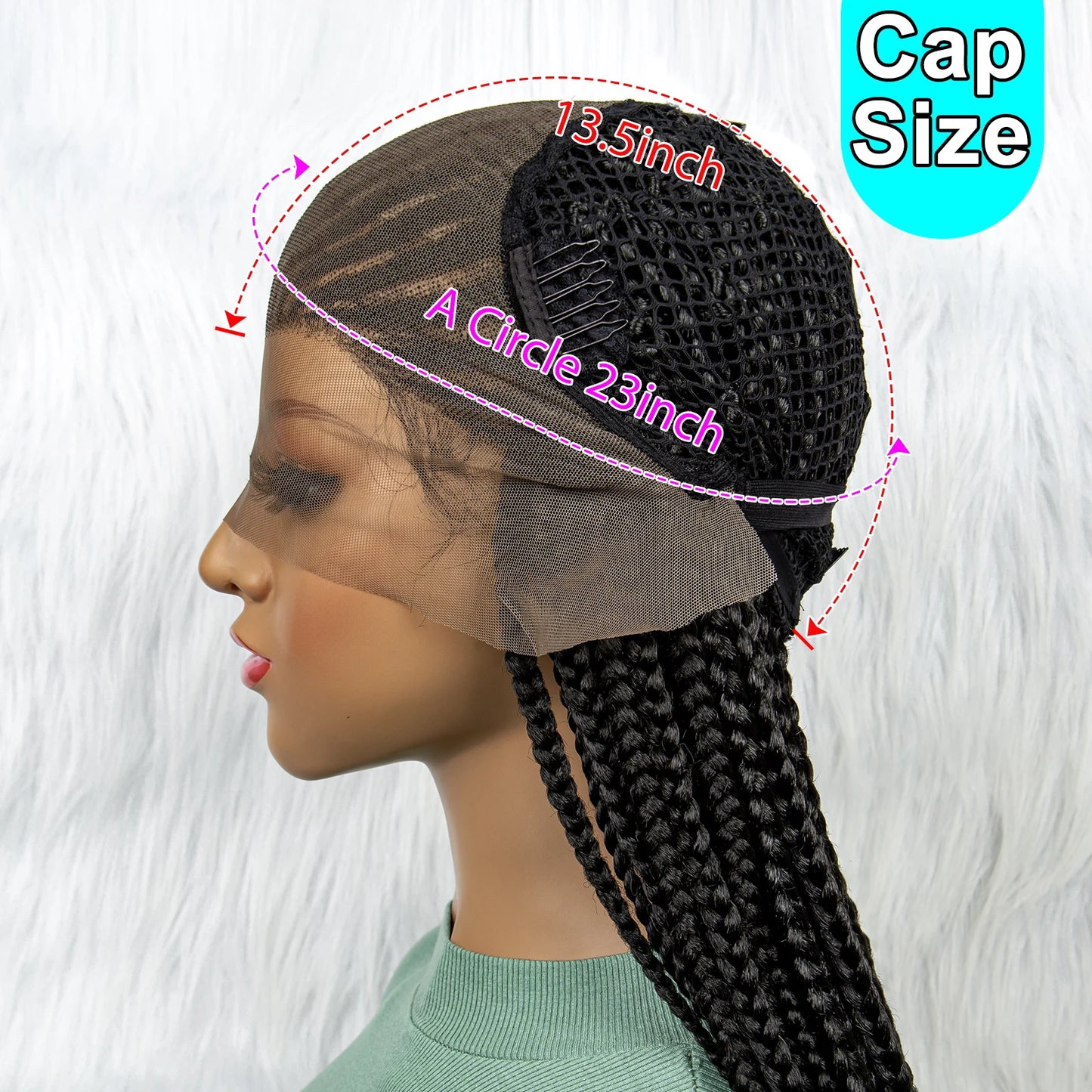 Synthetic Lace Front Wigs,13x6 Transparent Lace Front Braid Wig With Baby Hair