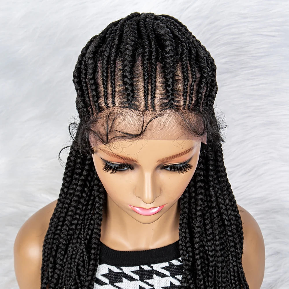 Braided Wigs Synthetic Lace Front Wigs 13x4 Lace Front Braids Wig With Baby Hair