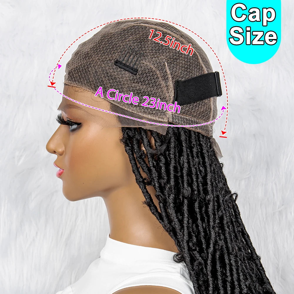 Full Lace Braided Wigs, Lace Front Wig Braided Wigs With Baby Hair Water Wave Wigs Dreadlocks Wigs