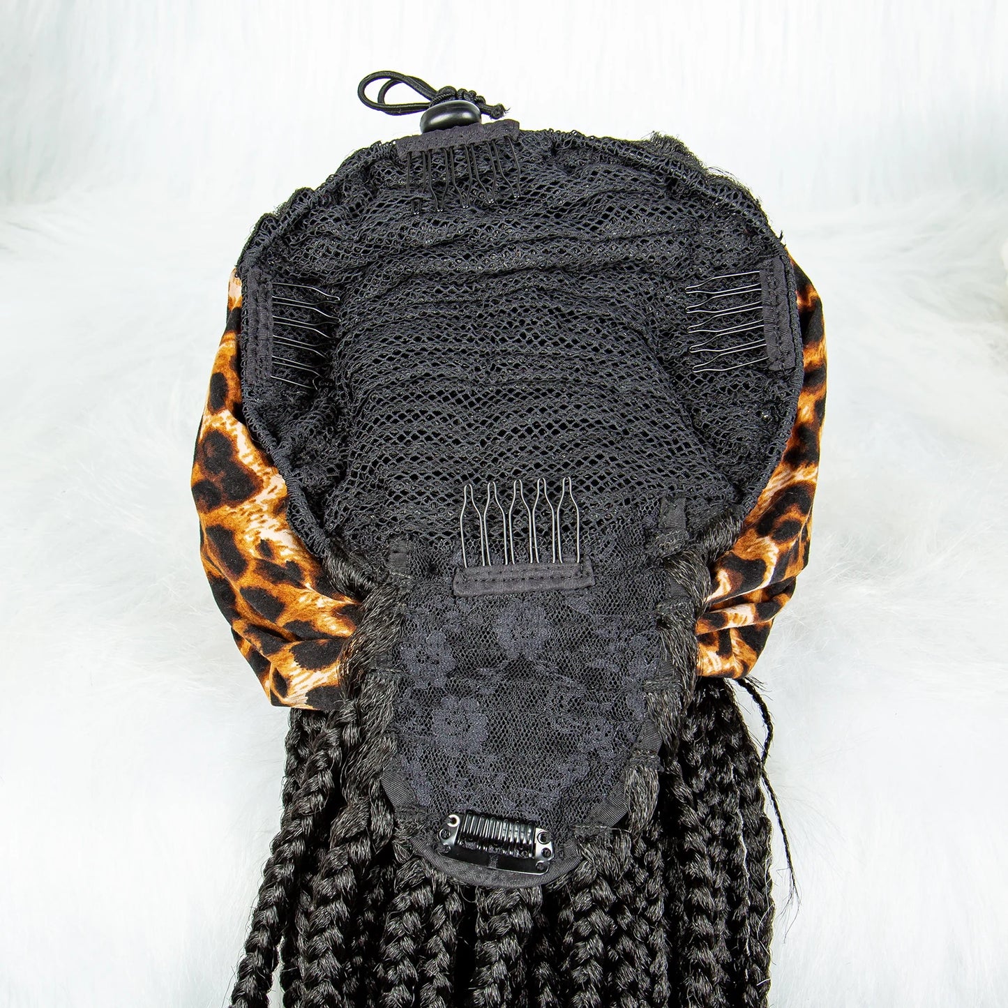 New Style Ponytail Braid Wig With Band, Machine Made Braided Wig, Cornrow Braiding Bangs