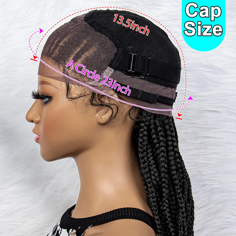 Braided Wigs Synthetic Lace Front Wigs 13x4 Lace Front Braids Wig With Baby Hair