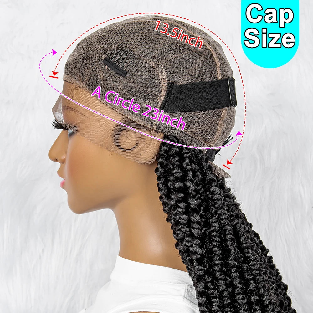 Braid Braiding Hair Knotless Box Braided Wig Full Lace Wig