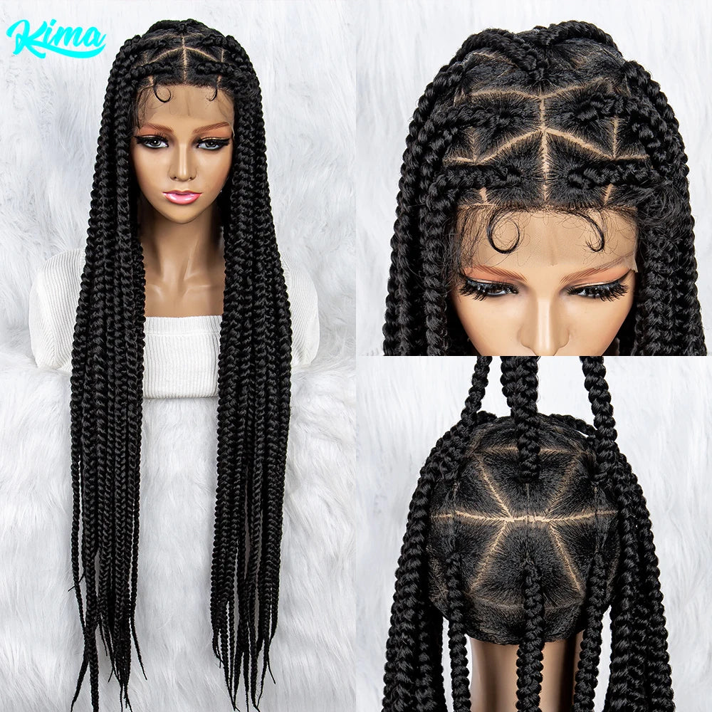 Lace Front Wig Big Knotless Box Braids Wig Full Lace