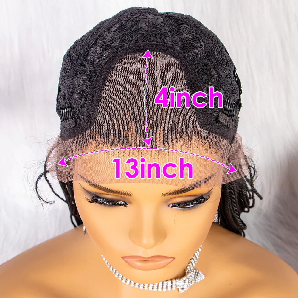 Twist Braided Wigs Knotless Synthetic Lace Front Wigs 30'' Long
