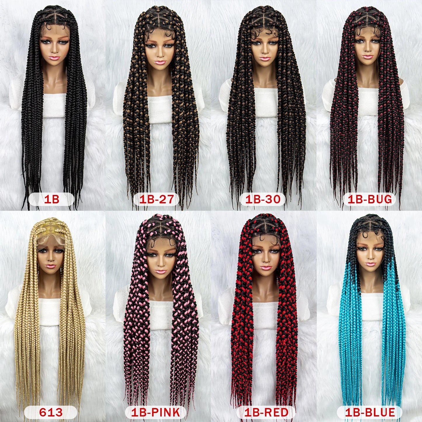 Lace Front Wig Big Knotless Box Braids Wig Full Lace