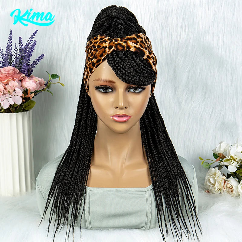 New Style Ponytail Braid Wig With Band, Machine Made Braided Wig, Cornrow Braiding Bangs