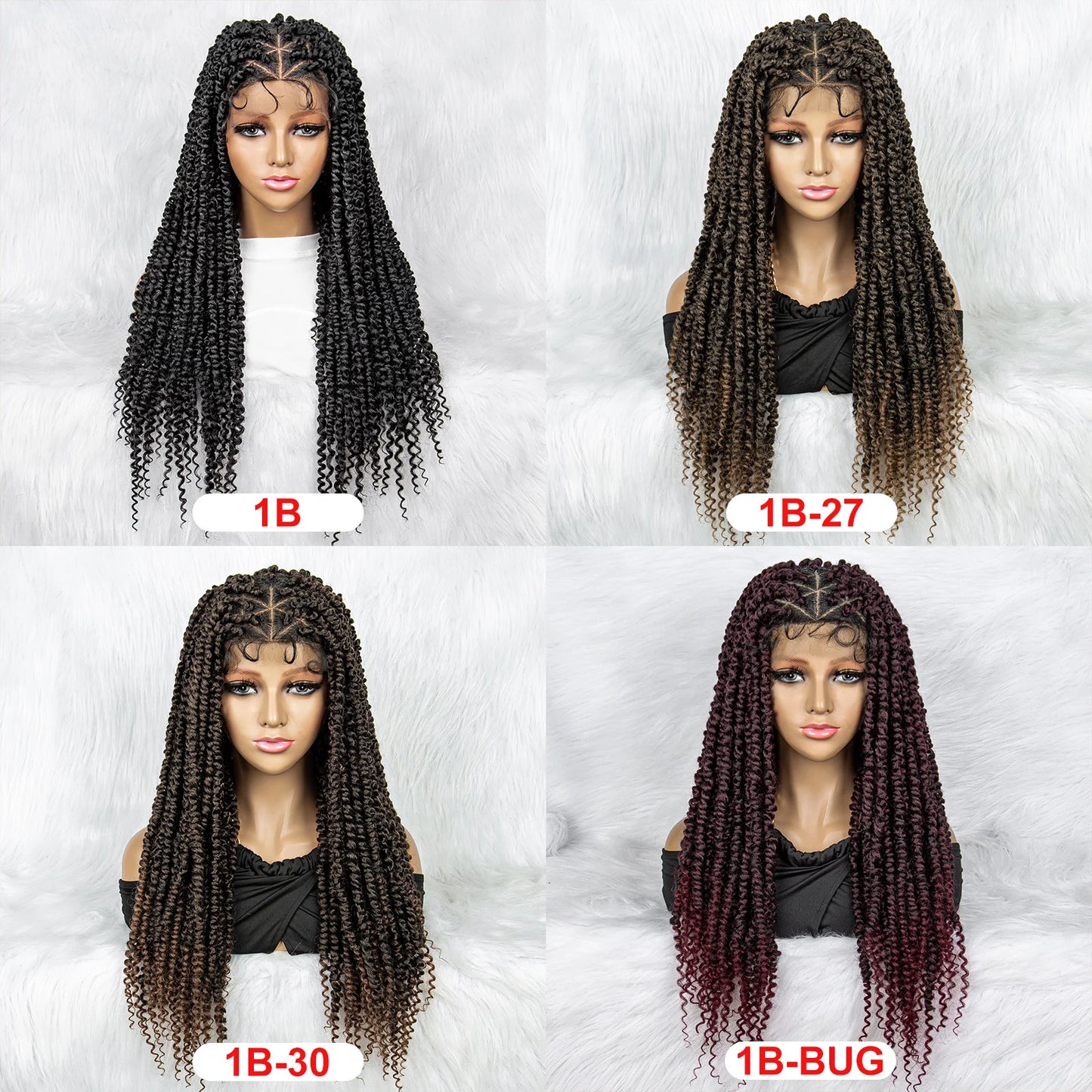 Braid Braiding Hair Knotless Box Braided Wig Full Lace Wig