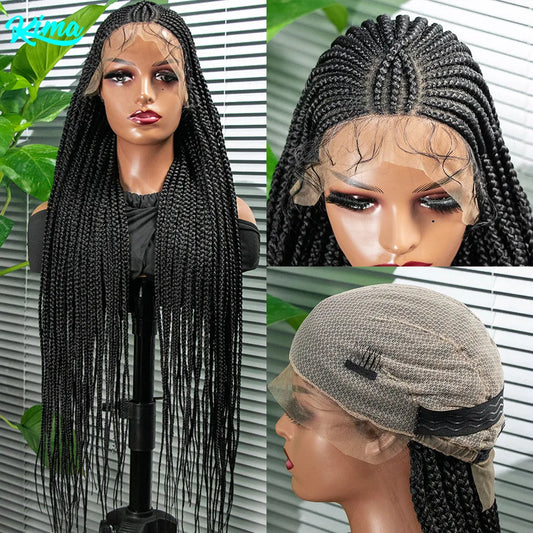 New Style Cornrow Braided Full Lace Wig With Baby Hair, Braided Lace Front
