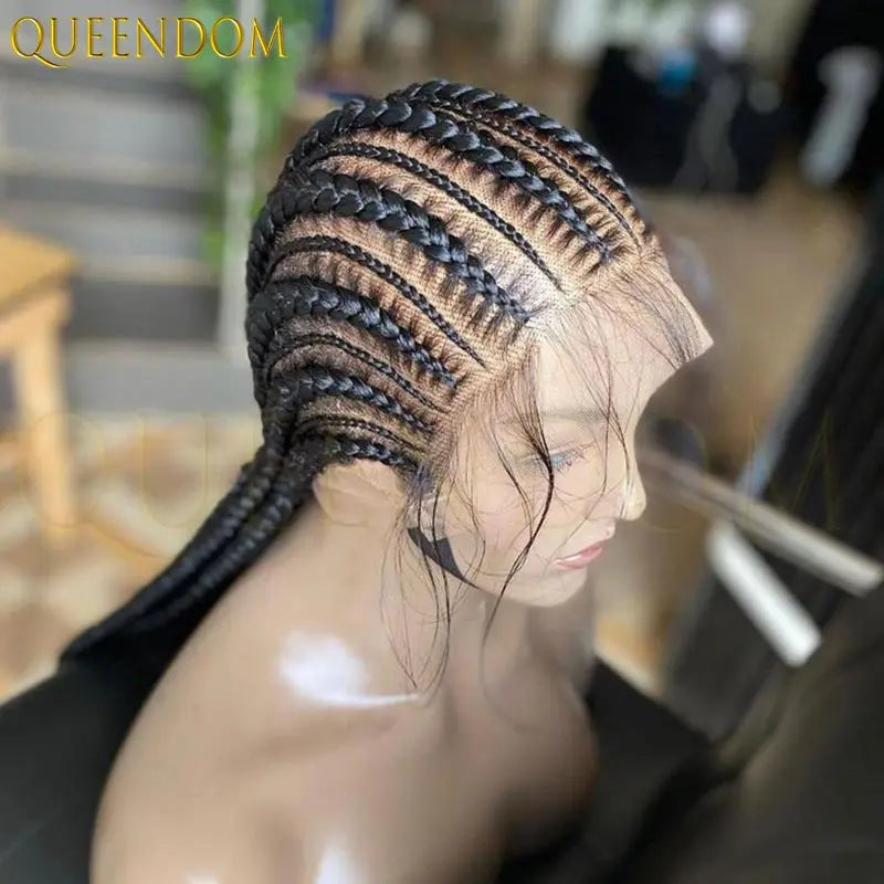 36" Synthetic Full Lace Wig, Knotless Box Braid Faux Locs - Britica's Beauty On The Go