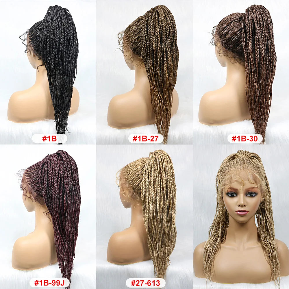 Lace Front Wig, Braided Wig With Baby Hair, 30Inches