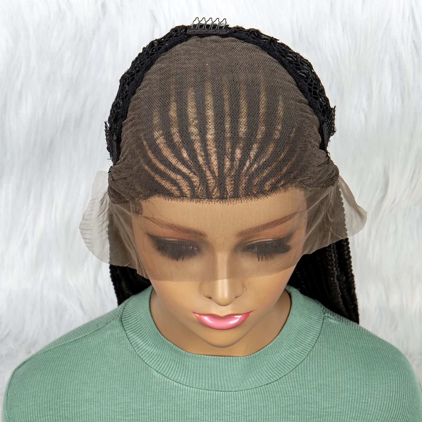 Synthetic Lace Front Wigs,13x6 Transparent Lace Front Braid Wig With Baby Hair