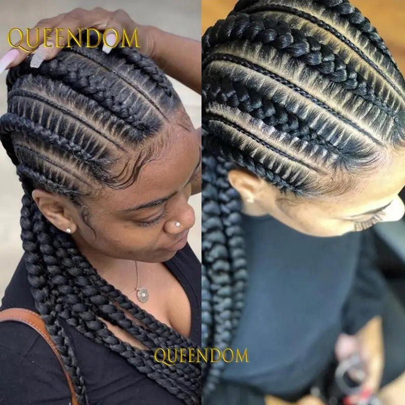36" Synthetic Full Lace Wig, Knotless Box Braid Faux Locs - Britica's Beauty On The Go