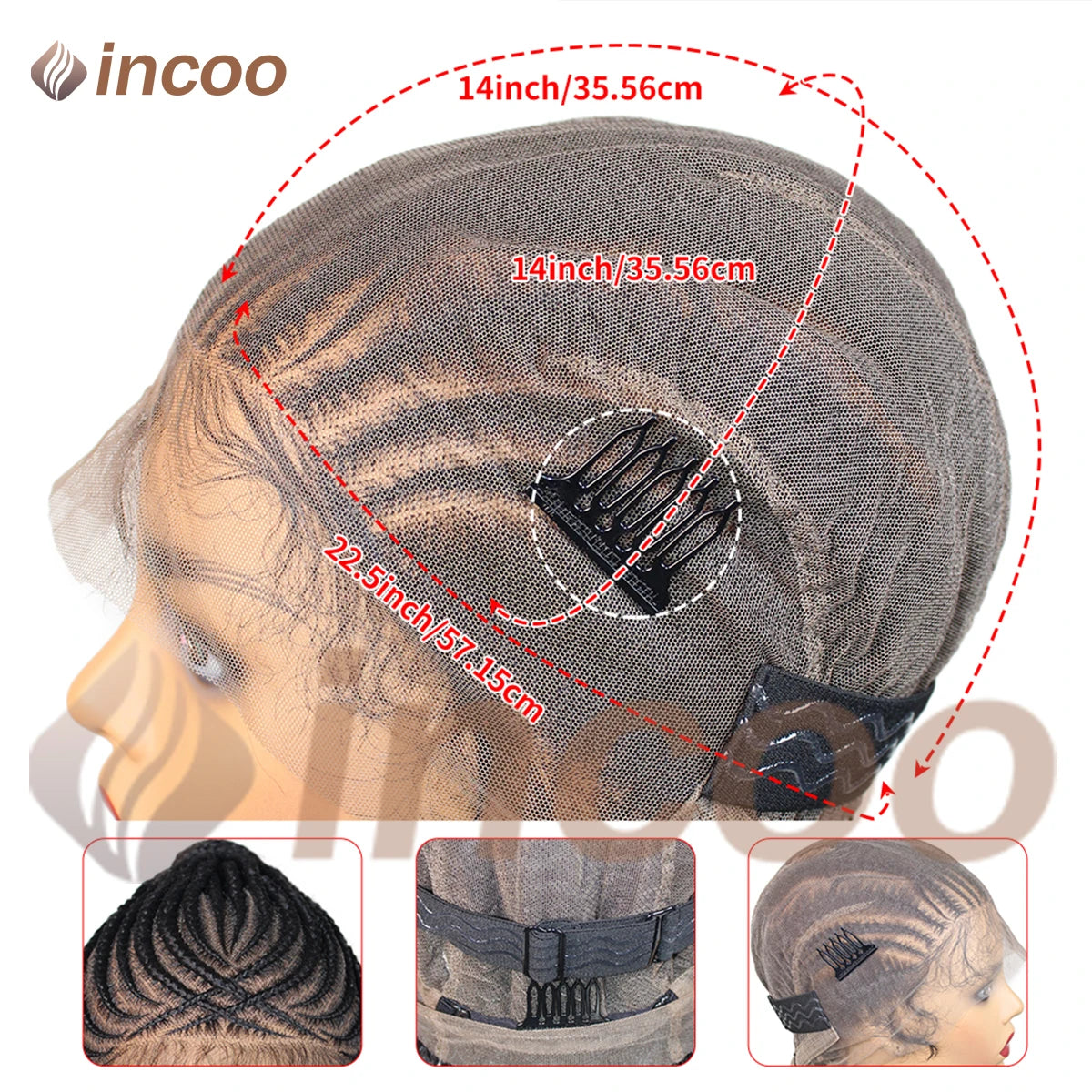 30" Synthetic Updo Braided Wigs Super Lightweight Full Lace Wig Knotless Ponytail Box Braids With Baby Hair - Britica's Beauty On The Go