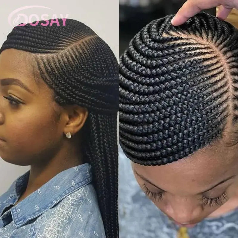 36'' Burgundy Full Lace Braided Wigs Faux Locs for Black Women Synthetic Knotless Cornrow Braid Wig Side Part Wig Box Braids Wig