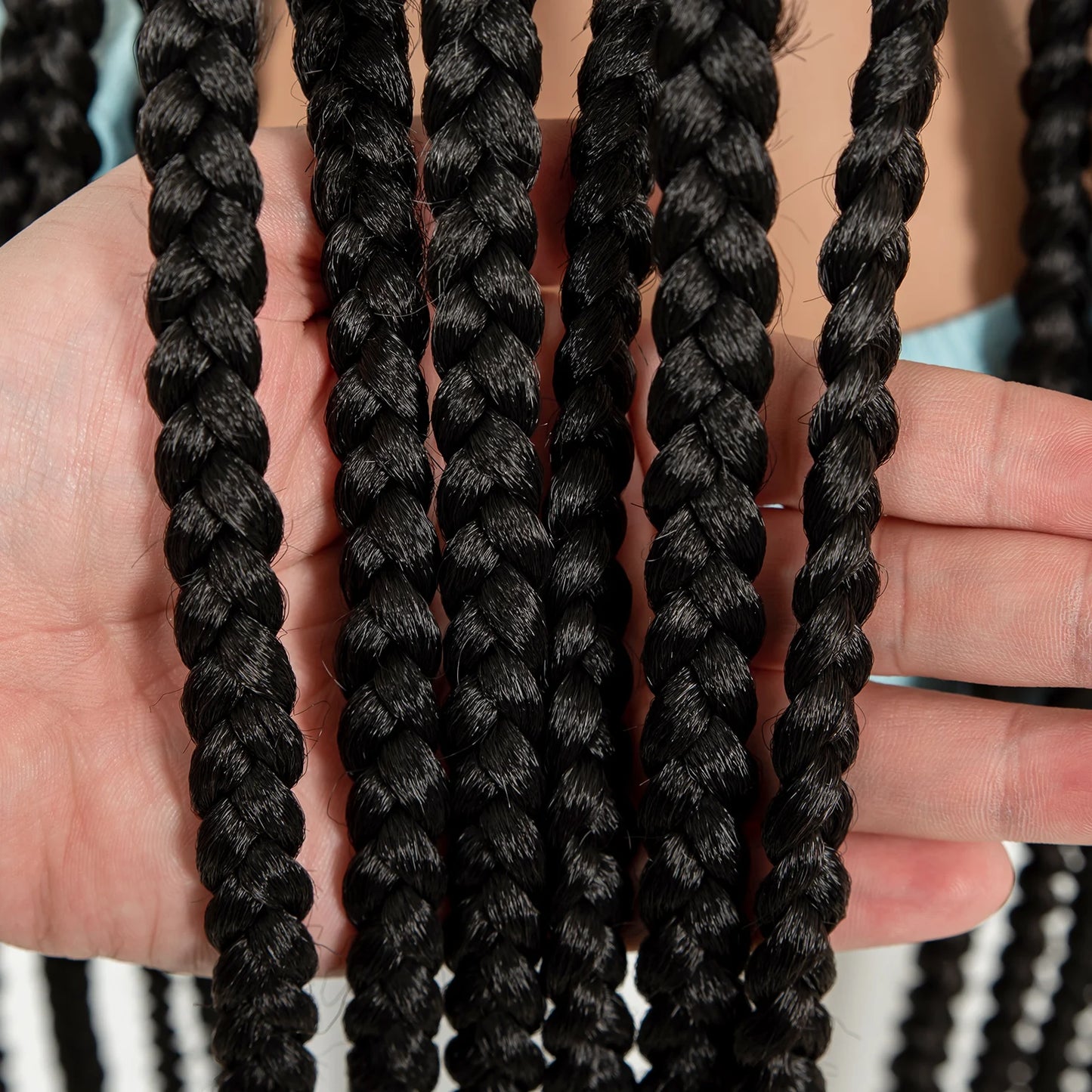 36in Full Lace Cornrow Braided Wigs, Box Braided Lace Wigs with Baby Hair - Britica's Beauty On The Go