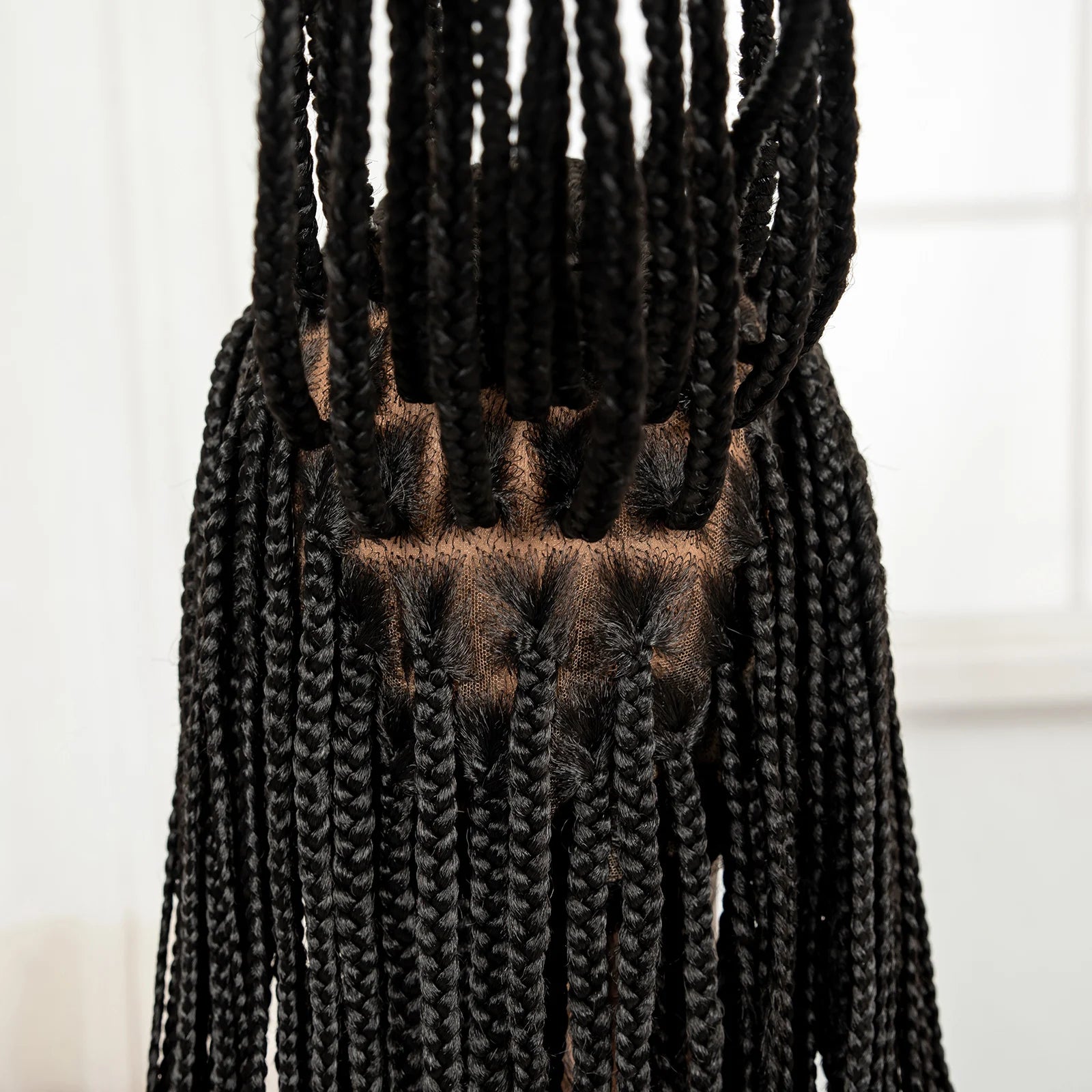 Cornrow Braided Wigs 36in Synthetic Full Lace Braiding Hair Wigs Knotless Lace Frontal Braids Wig with Baby Hair - Britica's Beauty On The Go