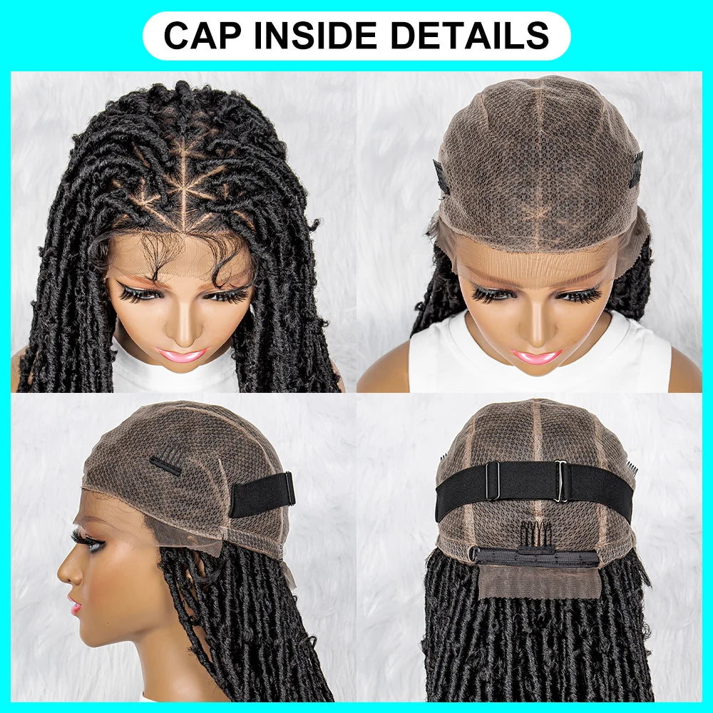 Full Lace Braided Wigs, Lace Front Wig Braided Wigs With Baby Hair Water Wave Wigs Dreadlocks Wigs