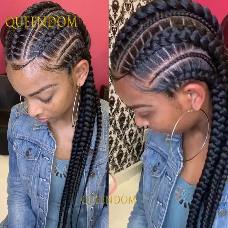 36" Synthetic Full Lace Wig, Knotless Box Braid Faux Locs - Britica's Beauty On The Go
