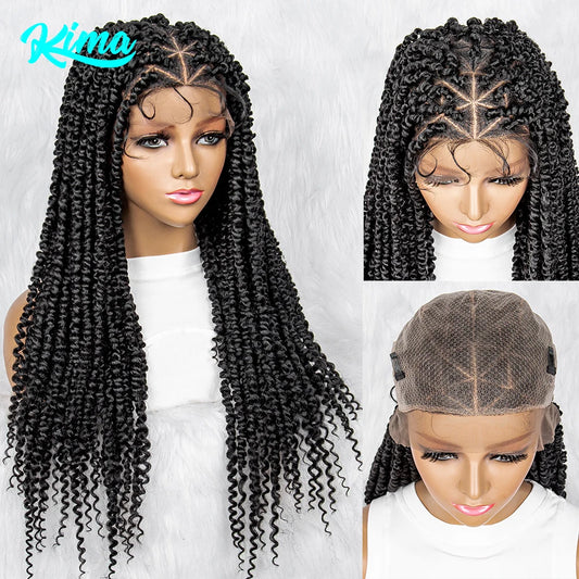 Braid Braiding Hair Knotless Box Braided Wig Full Lace Wig