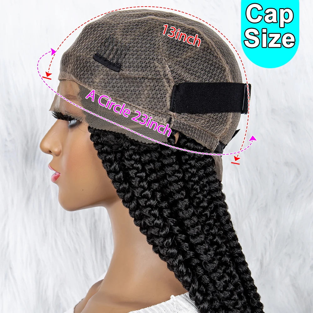 Lace Front Wig Big Knotless Box Braids Wig Full Lace