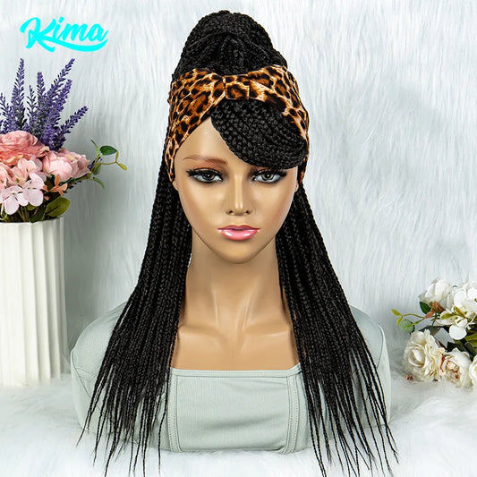 New Style Ponytail Braid Wig With Band, Machine Made Braided Wig, Cornrow Braiding Bangs