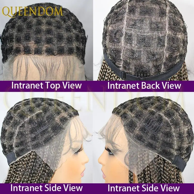 Faux Locs 36" Full Lace Frontal Wig Synthetic Senegalese Twist Braid Wig Knotless Box Braided Wig - Britica's Beauty On The Go