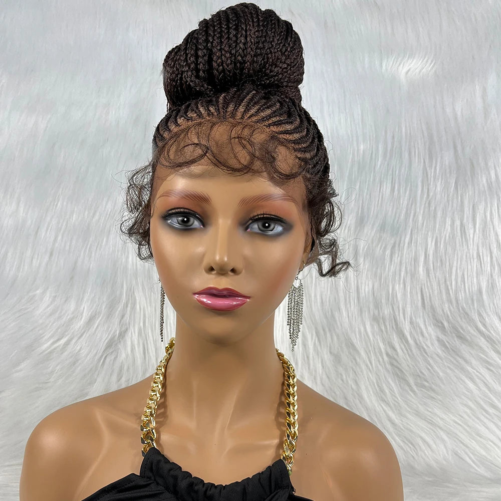 Lace Front Wig, Braided Wig With Baby Hair, 30Inches